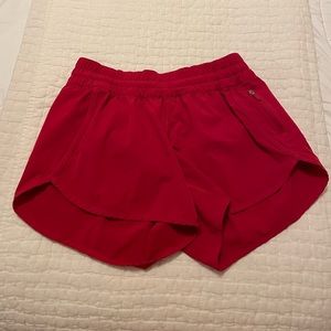 Lululemon red running shorts